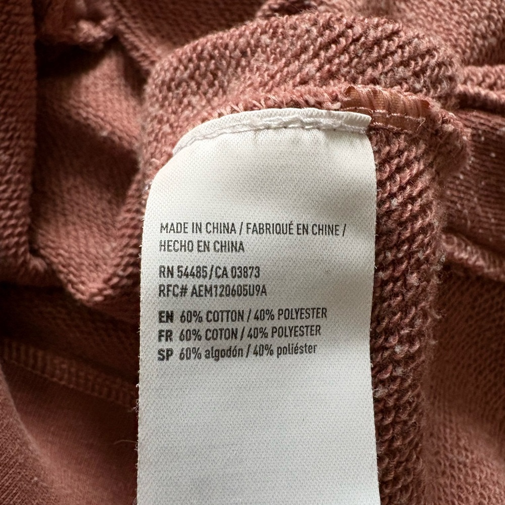 American Eagle Outfitters Dusty Rose Sweatshirt Dress Pullover Cottagecore - Picture 8 of 11